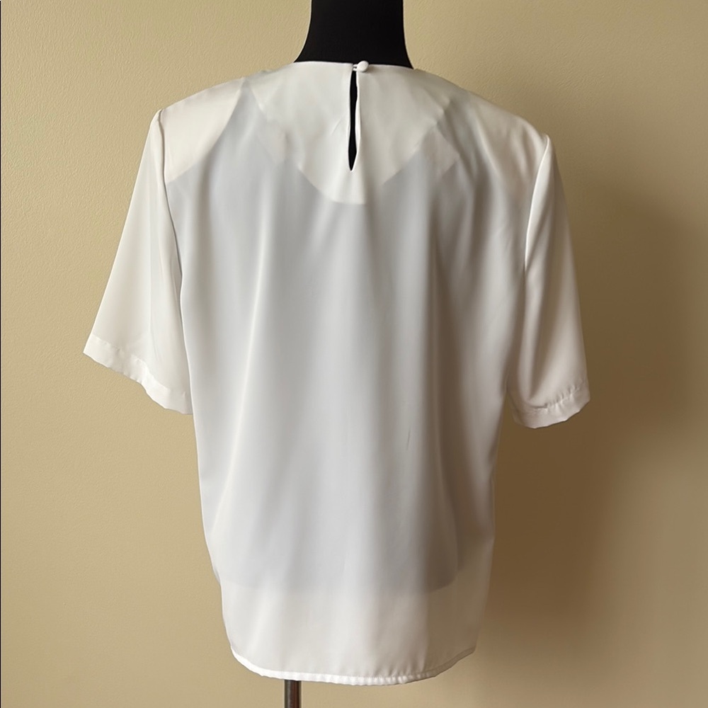 Vintage Laura Scott White Embroidered Blouse - Picture 6 of 9
